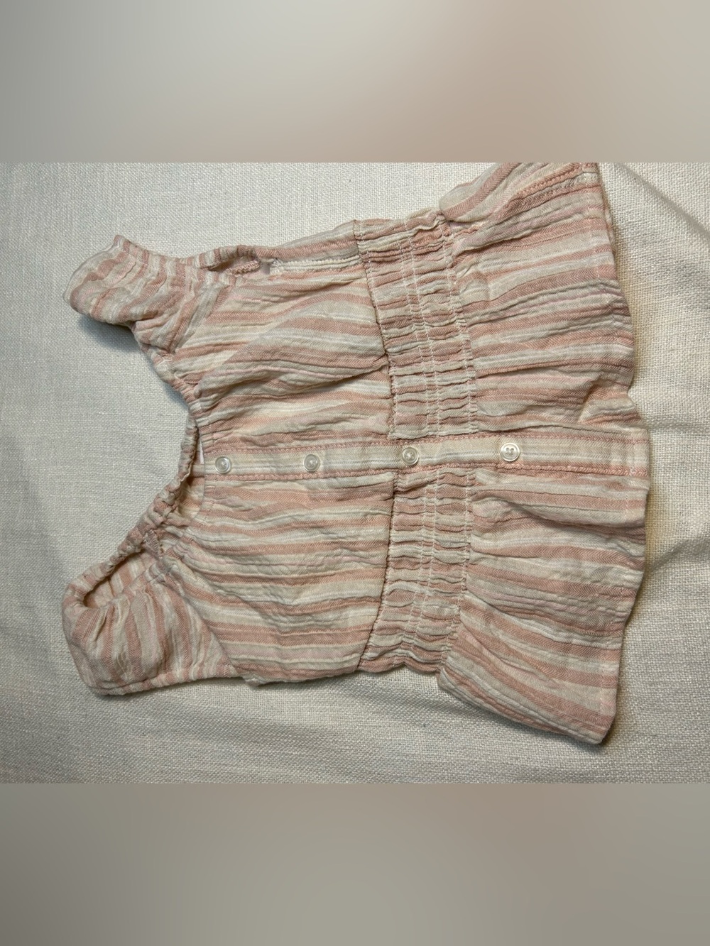 Cat & Jack Pink and Cream Striped Button-Front Skirted Bottoms